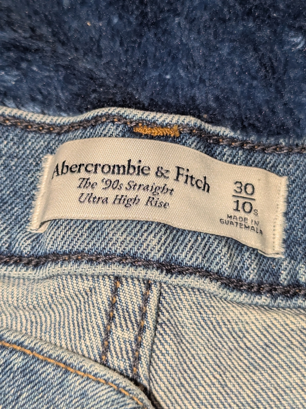 Abercrombie & Fitch Light Blue Straight Leg Jeans - Picture 2 of 5